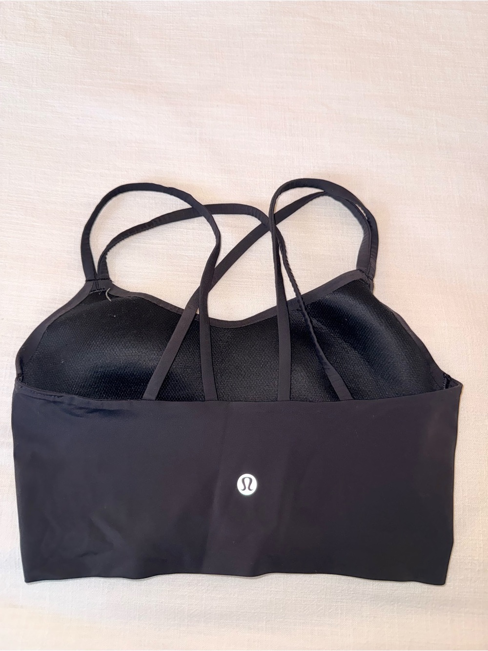 lululemon athletica Black Strappy Sports Bra with Mesh Cups